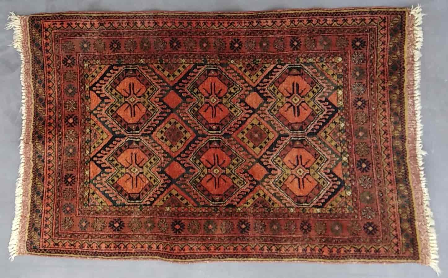 Vintage Hand Made Small Wool Rug